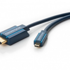 Cablu Profesional 2m micro HDMI - HDMI Ultra HD 4K 60Hz cu Ethernet OFC AWG32 aurit Clicktronic