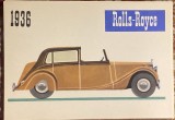 CARTE POSTALA VECHE NECIRCULATA, ROLLS-ROYCE 1936/ STARE PERFECTA, POZE