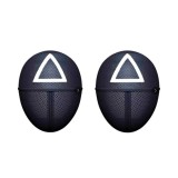 Cumpara ieftin Set 2 Masti Squid Game Triunghi Negru Carnaval Cosplay Halloween - Masca Universala cu Elastic Reglabil