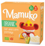 Porridge din 2 cereale ovaz si porumb bio, 6+ luni, 200g Mamuko