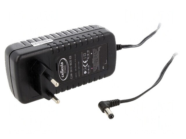 Alimentator plug-in 12VDC 3A 36W 87% - Alimentator plug-in 12VDC 3A 36W compact