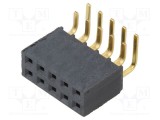 Conector şiruri pini mamă 10 pini 2,54mm aurit THT SAMTEC