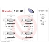 Placute frana Opel Astra G Box / Estate (F70) 09.98-04.05, Astra G Classic Caravan (F35) 03.04-07.09, Astra G Convertible (T98) 03.01-10.05, Astra G
