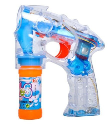 Pistol bule de sapun, Bubble Gun, Transparent cu lumini colorate foto
