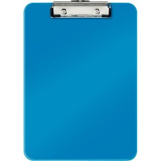 Clipboard Simplu A4 Leitz Wow, Plastic Dur, Albastru Metalizat, Clipboard Prezentari, Clipboard Documente, Clipboard Standard, Clipboard A4, Clipboard foto