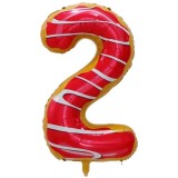 Balon din Folie Metalizata Cyrax, Multicolor Cifra 2