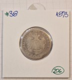 206 Greece, Grecia, 1 Drachme 1873, KM#38, Argint,King George I, Europa