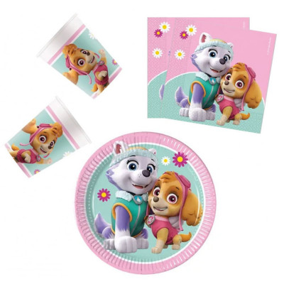 Set vesela petrecere Paw Patrol Skye si Everest, 36 Piese foto