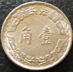 Moneda 1 JIAO / CHIAO - TAIWAN, anul 1972 *cod 79 (1/10 YUAN) apartinea Chinei foto
