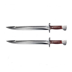 Set doua cutite pentru camping si vanatoare AK, DEPOX&reg;, 39 cm, maro