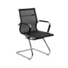 Scaun vizitator OFF 804, ergonomic, mesh, cadru cromat, 110 kg, negru