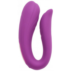 Vibrator Cuplu Beauty, 9 Moduri Vibratii, Remote Control, Silicon, USB, Mov, Guilty Toys