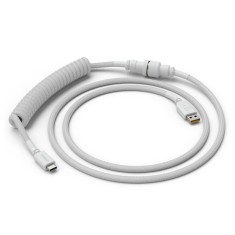 Glorious cablu tastatura Coiled Ghost, USB-C - USB-A, 1.37m, Alb &quot;GLO-CBL-COIL-WHITE&quot;