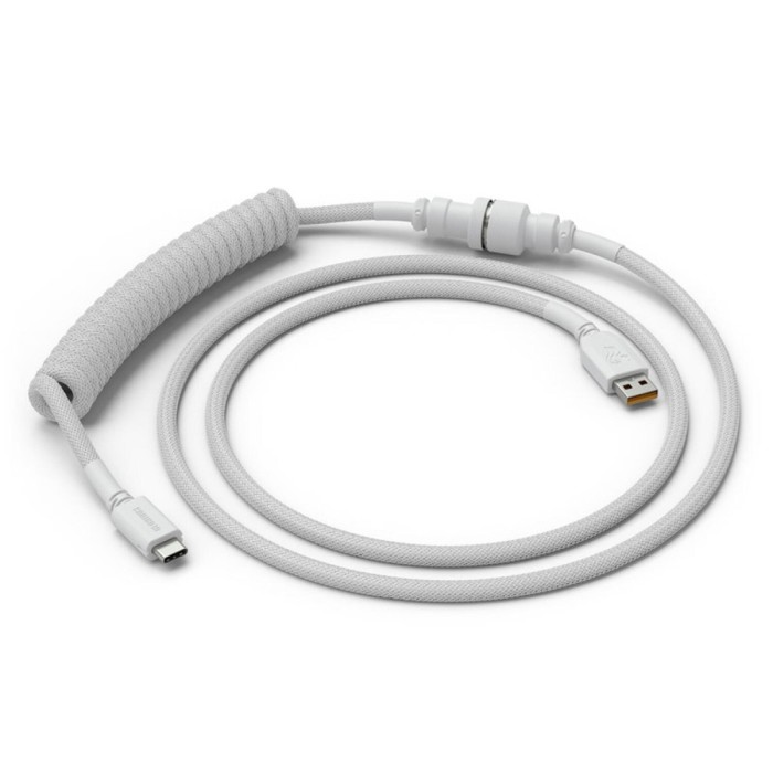 Glorious cablu tastatura Coiled Ghost, USB-C - USB-A, 1.37m, Alb &quot;GLO-CBL-COIL-WHITE&quot;