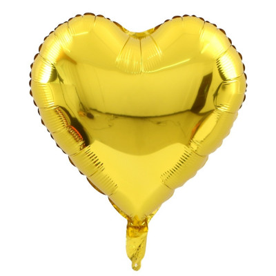 Balon folie in forma de inima, Magic Heart, 45 cm, galben foto