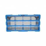 Cutie depozitare albastra din plastic modulara, 12 sertare 497x157x250mm Breckner Germany