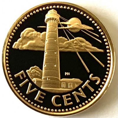 BARBADOS 5 CENTS 1979 PROOF foto