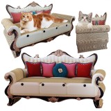 Canapea tip culcus pentru pisici, cu loc de zgariat si jucat, JollyMag, KOT19, 60x27x33 cm
