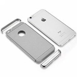 Husa iPhone 7 Luxury Silver Plated MyStyle Protectie Camera + Folie Ecran