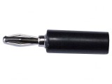 Mufă Banană 4mm 15A Neagră Neizolată Nichelată