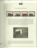 BOSNIA SRPSKA 2011 TRANSPORT TRENURI LOCOMOTIVE PE FILA DE ALBUM MNH