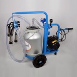 EMT. Aparat de muls vaci 1 post cu vid in cadru, bidon din aluminiu 20 litri EMTBLUE1+1A20