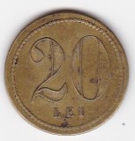 Jeton 20 lei Restaurantul Cina Rom&acirc;nească &ndash; C. Nestor