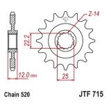 Pinion fata 12 dinti pas lant 520 &ndash; Gas Gas EC 200 - EC 250 - EC 250 E - EC 250 Racing - MC 250 - EC 300 - EC 450 - SM 450, Oem