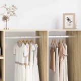 vidaXL Șină pentru dressing 2 pcs Argintiu 764 x 15 x 29 mm 864891