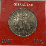Gibraltar 25 new pence 1972 Elizabeth II (Silver Wedding)