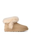 UGG cizme de zăpadă din piele &icirc;ntoarsă Classic Ultra Mini Chalet culoarea bej, 1173832.SNDCS