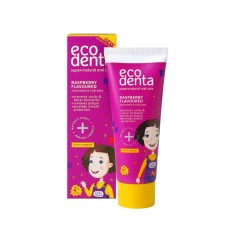 Pasta de Dinti pentru Copii Impotriva Cariilor cu Aroma de Zmeura 75 mililitri Ecodenta
