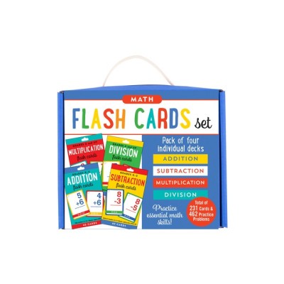 Math Flash Card Set: Addition, Subtraction, Multiplication, and Division Four-Deck Set foto