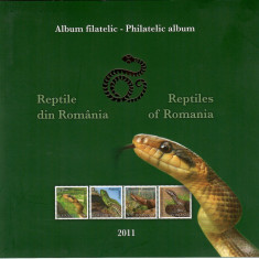 Album filatelic, Reptile din Romania, 2011, Romania, nestampilat