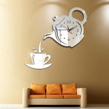 Ceas Decorativ Sticker, Coffee, 400 mm x 400 mm
