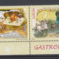 ROMANIA 2005 EUROPA CEPT - GASTRONOMIE Serie 2 timbre LP1683 MNH**