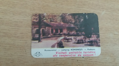 M3 C31 19 - 1972 - Calendar de buzunar - reclama restaurantul Roamnesti Prahova foto