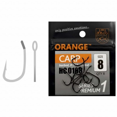 Carlige Orange Carp PTFE Coated Series Premium 1, Nr.6, 8buc/pac foto
