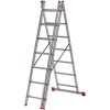 Scara Aluminiu Metalkas 3 Tronsoane 7 Trepte 1.9-3.47m, 150kg, Multifunctionala, Constructii/Casa