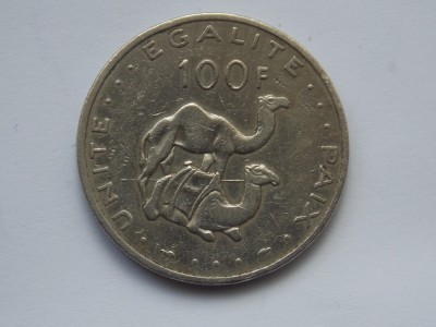 100 francs 1977 Djibouti foto