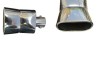 Ornament Toba Inox Curbat ALM, 21cm Lungime, 14cm Latime, Diametru 6.2cm, Prindere Surub