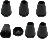 Set de 6 opritoare pentru snururi Sourcingmap, plastic, negru, 19 x 12 mm
