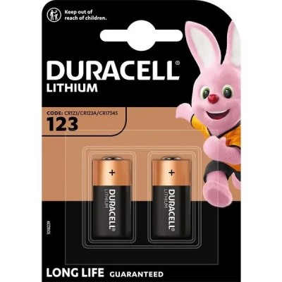 Set 2 baterii CR123 3V LITIU DURACELL 16.8x3.45mm foto