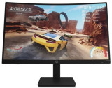 Monitor Gaming VA LED HP 27inch X27qc, QHD (2560 x 1440), HDMI, DisplayPort AMD FreeSync&trade; Premium, Ecran curbat, 1 ms (Negru)