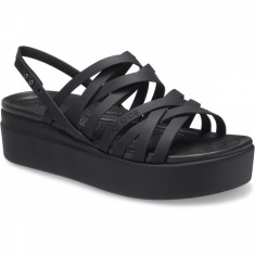 Sandale Crocs Brooklyn Strappy Low Wedge Negru - Black