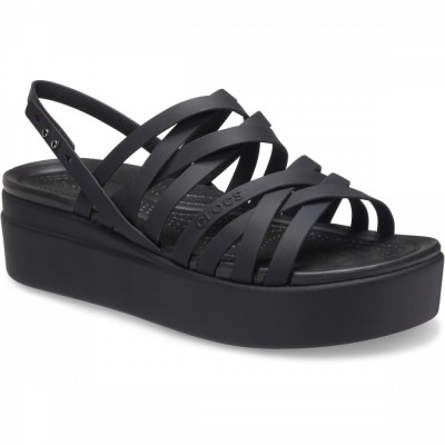 Sandale Crocs Brooklyn Strappy Low Wedge Negru - Black foto