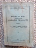 Introducere in studiul limbilor romanice. Evolutia si starea actuala a lingvisticii romanice, Iorgu Iordan, 1932, prima editie