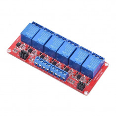 Modul de comanda cu 6 relee la 5V cu optocuplor pentru Arduino