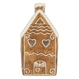 Cumpara ieftin Candela Casuta Craciun ceramica alba maro 11x9x21 cm