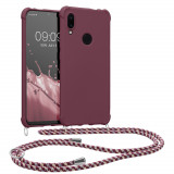 Husa Kwmobile pentru Xiaomi Redmi Note 7/Redmi Note 7 Pro, Silicon, Violet, 49965.187, Textil, Carcasa